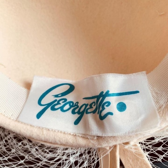 Womens Hat Veil Satin Ribbon Braid Bow Detail MINT by Georgette - Picture 6 of 11
